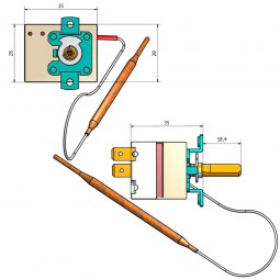 Kit termostatos regulación 0-200ºC freidora
