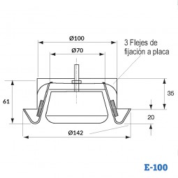Boca de extracción de plástico BALANCE E-100